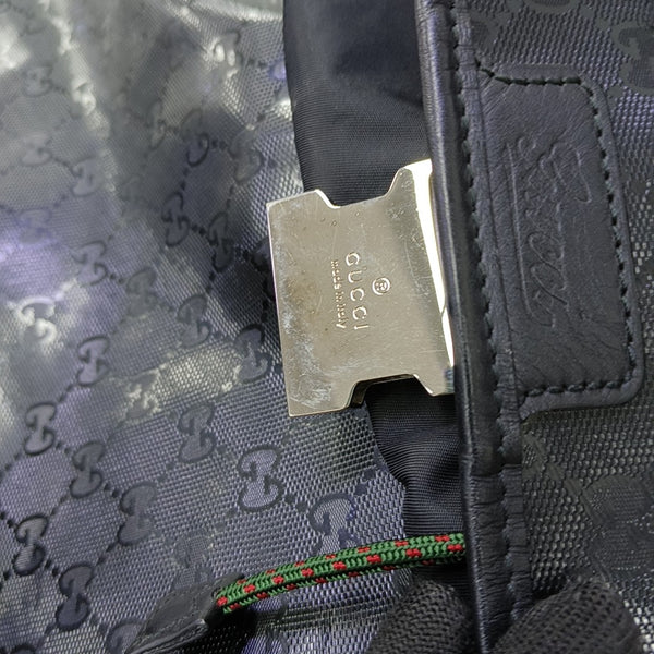 Monogram Coated Canvas Backpack Black