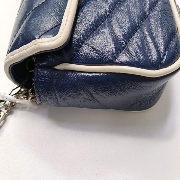 Authenticated pre-owned  GG Marmont Super Mini Quilted Calfskin Blue - Crossbody Bag at Looply