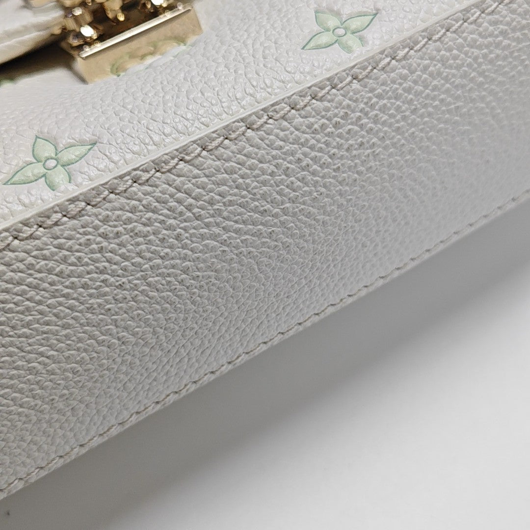 MADELEINE Mini Monogram Calfskin White