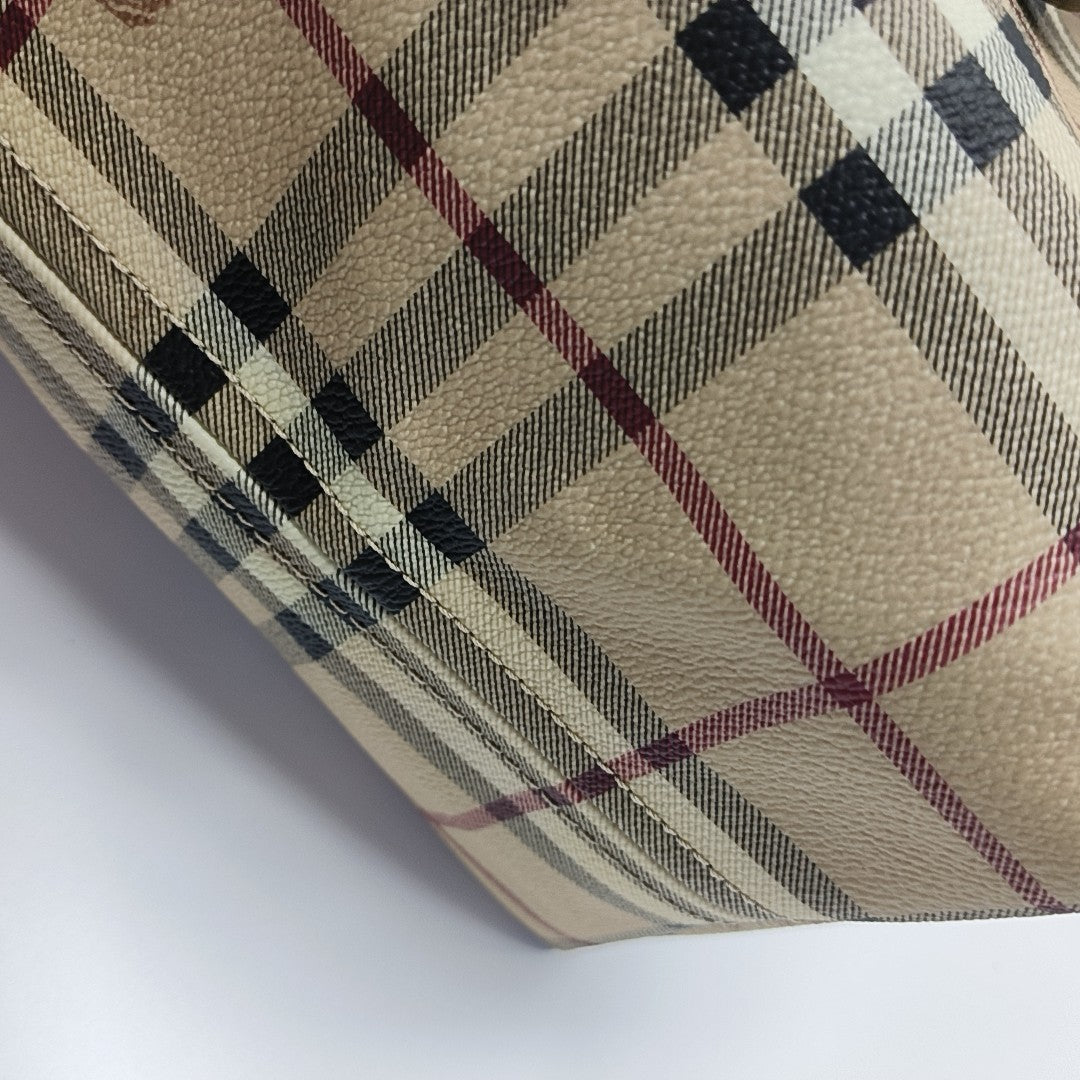 Coated Canvas Tote Bag Beige