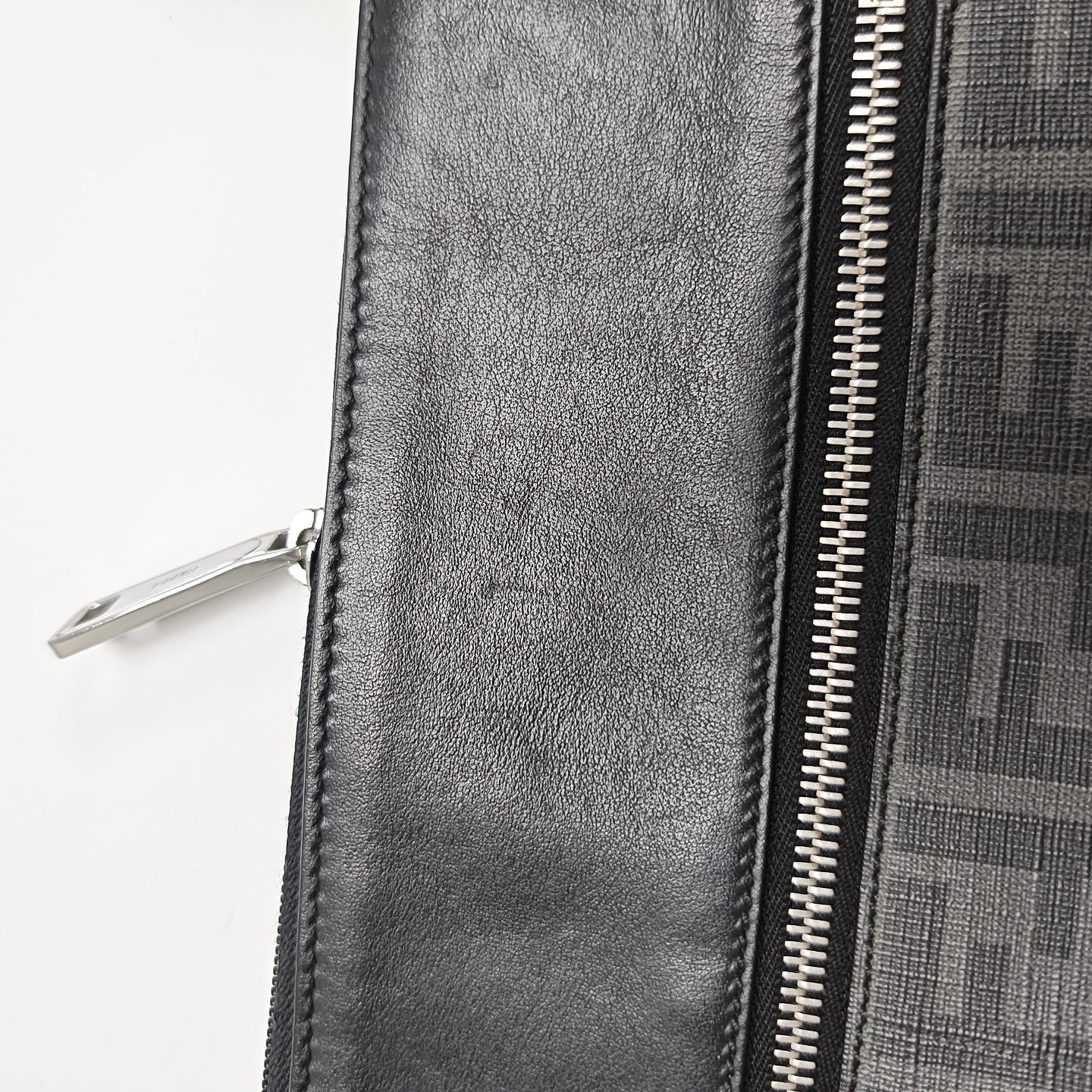 Coated Canvas Shoulder Bag Gray