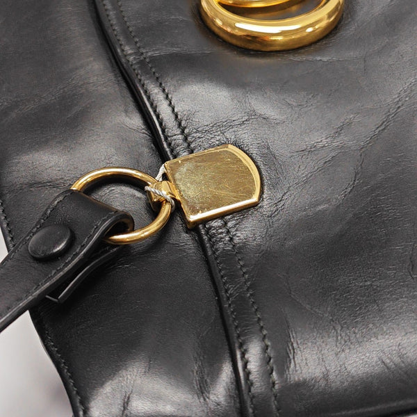 Arli Large Calfskin Black
