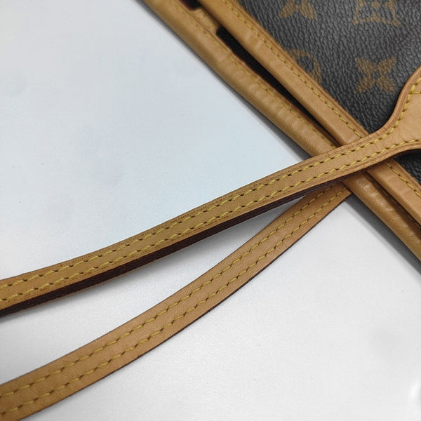 NEVERFULL Monogram Coated Canvas Brown