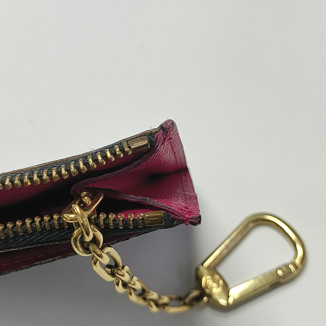 LV × TM Monogram Coated Canvas Coin Purse Black