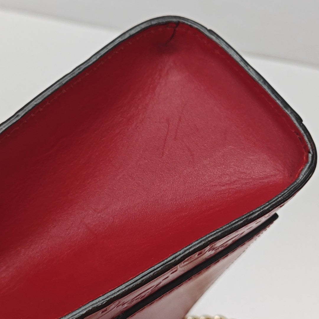 Padlock Small Monogram Calfskin Red
