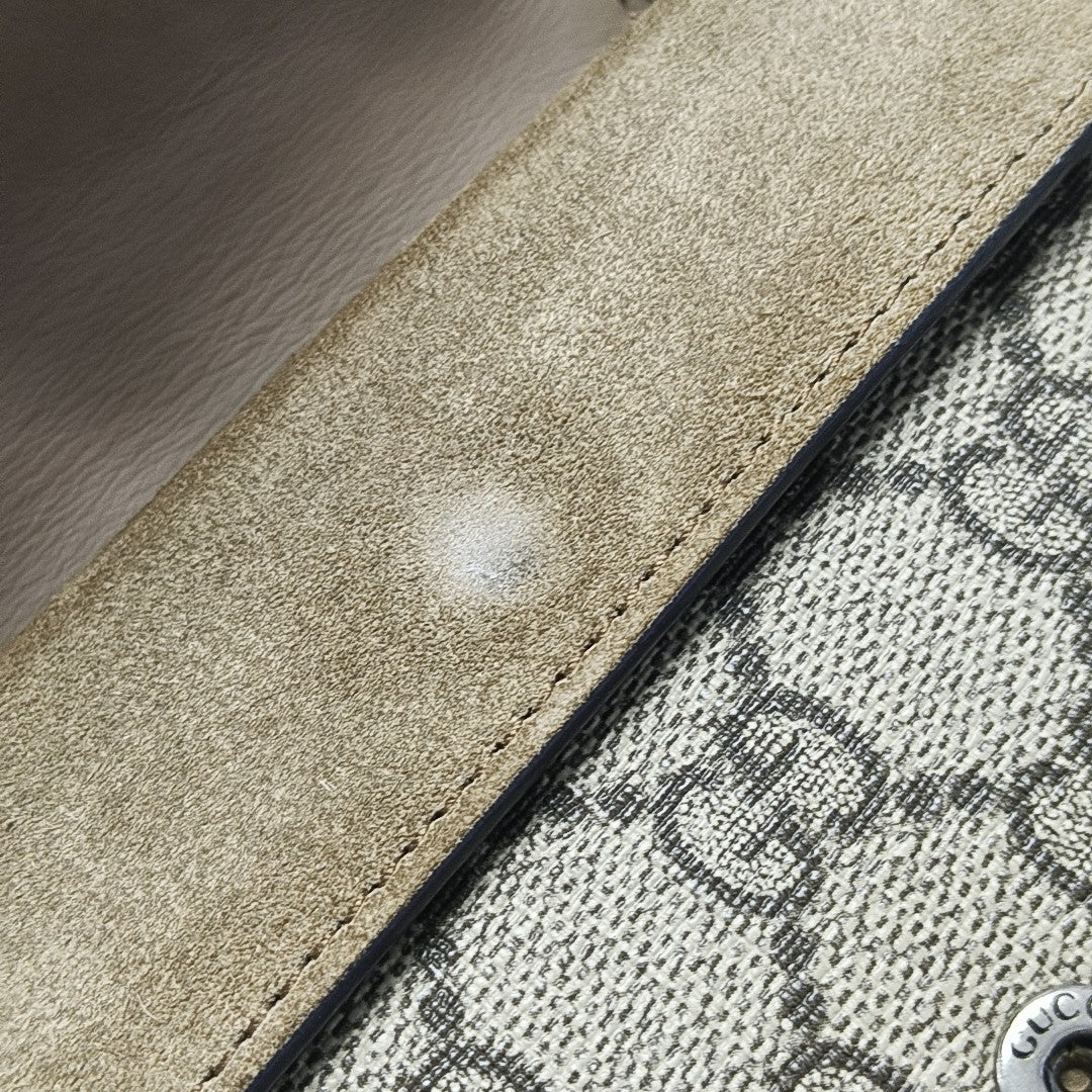 Dionysus Super Mini Monogram Coated Canvas Beige