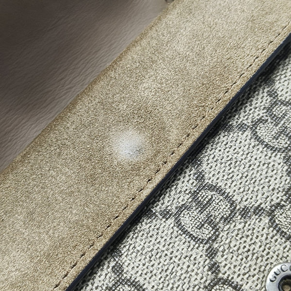 Dionysus Super Mini Monogram Coated Canvas Beige