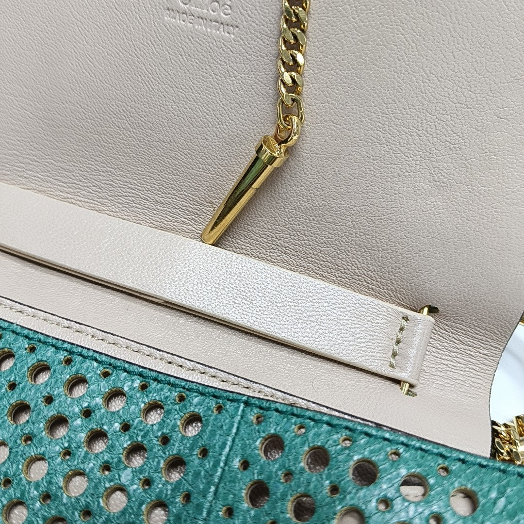Drew Medium Calfskin Green
