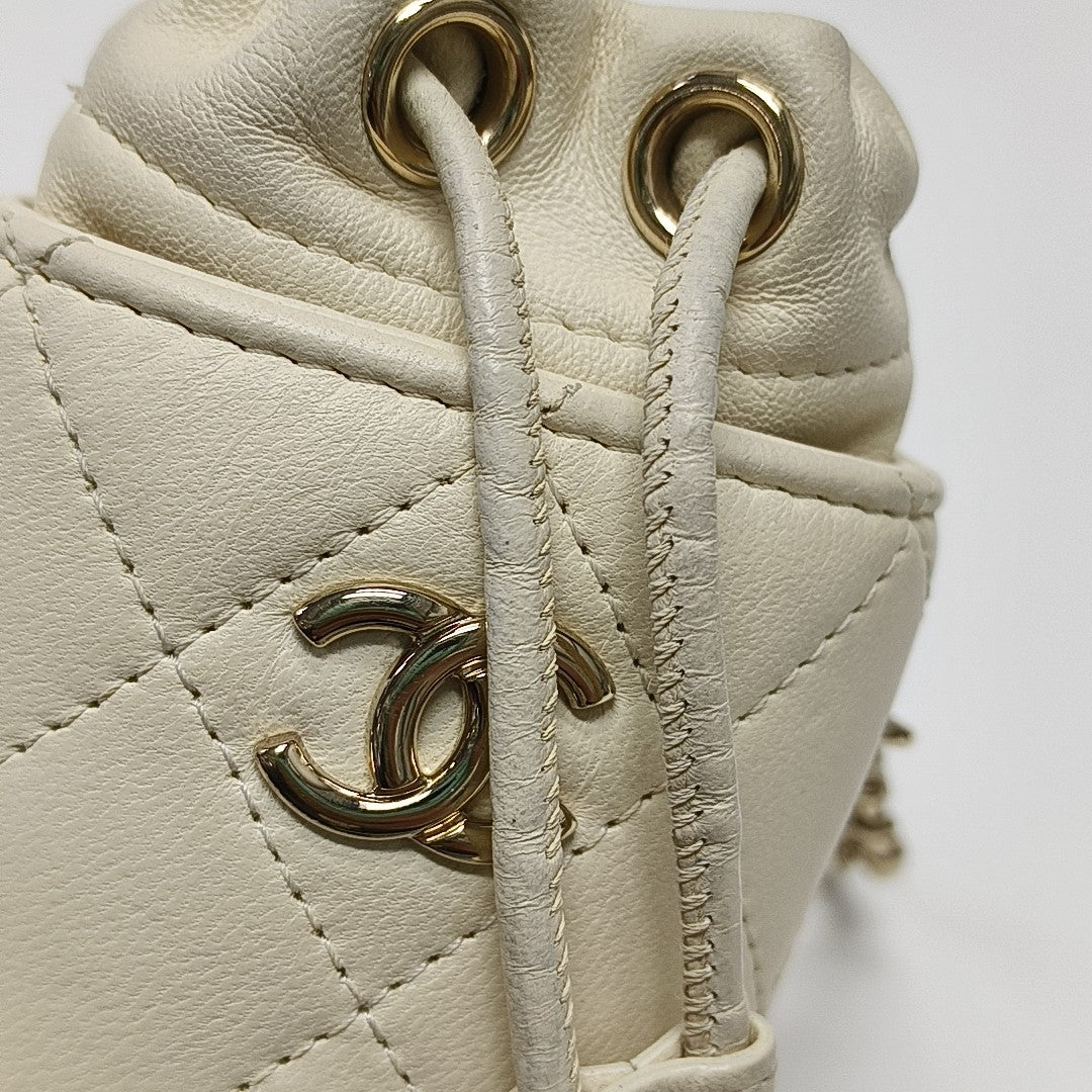 Mini Quilted Lambskin White