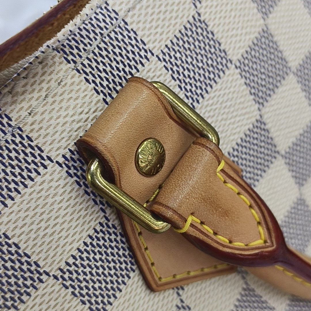 SPEEDY 30 Damier Azur Coated Canvas White