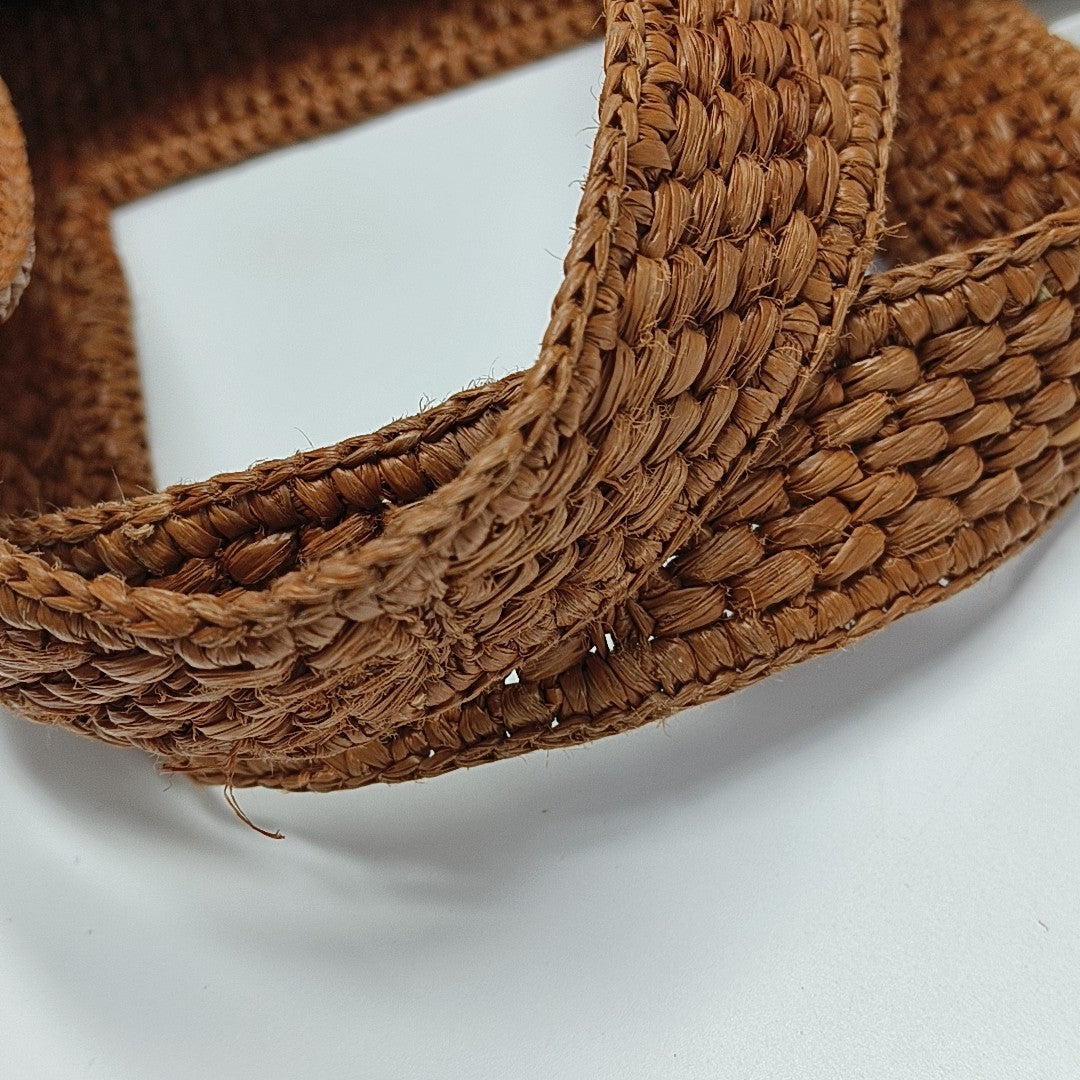 Font Tote Small Straw Brown