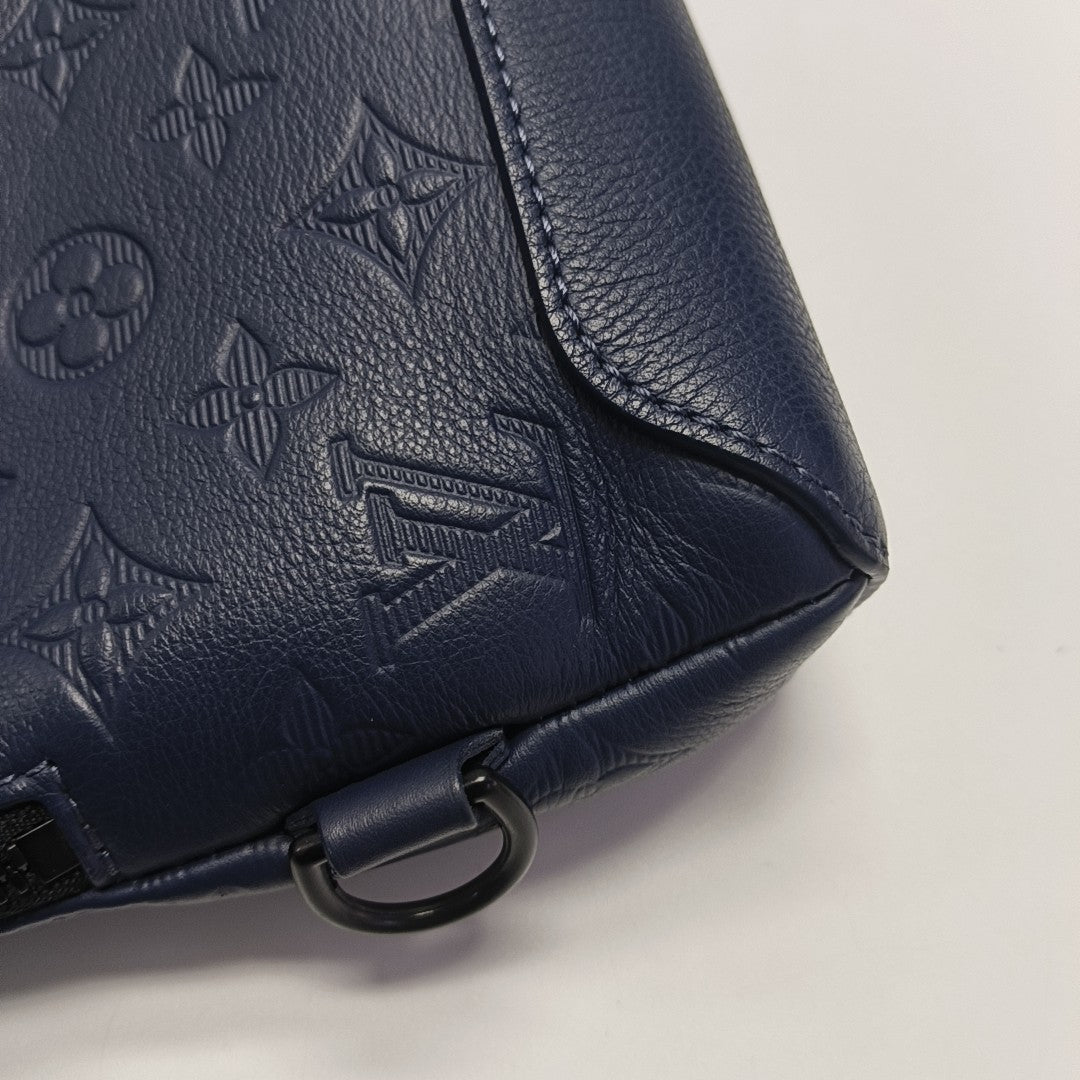 DUO Monogram Calfskin Blue