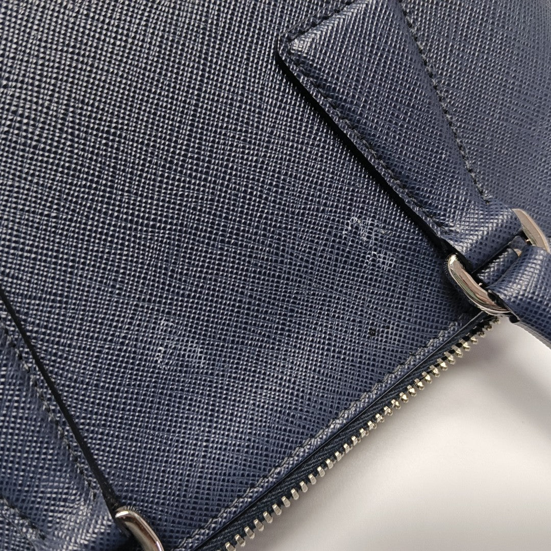 Promenade Small Saffiano Calfskin Blue