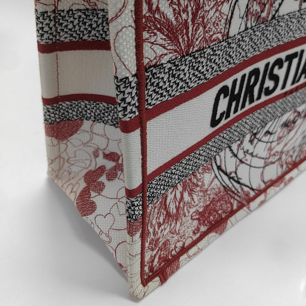 Book Tote Medium Fabric Red