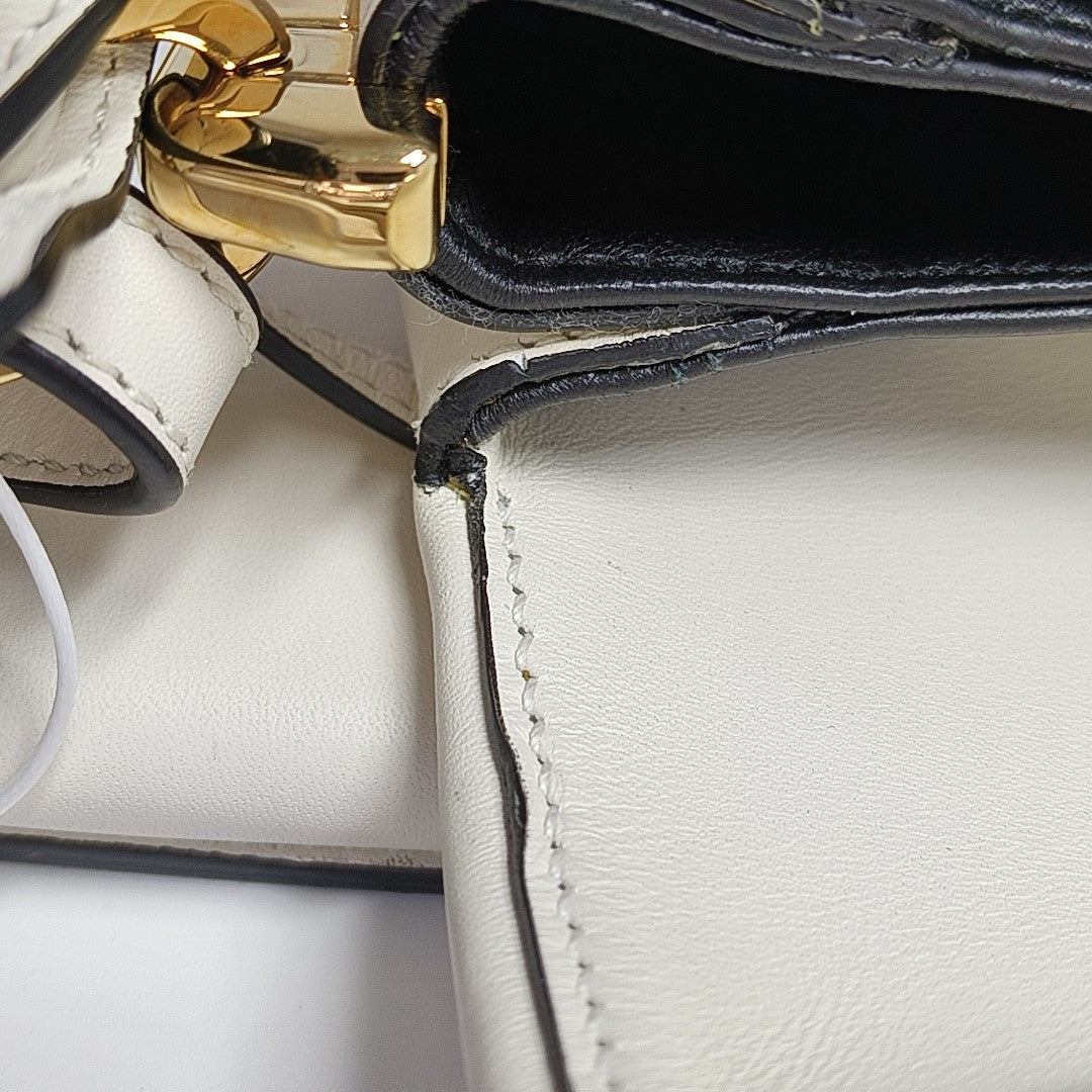 Calfskin Shoulder Bag White