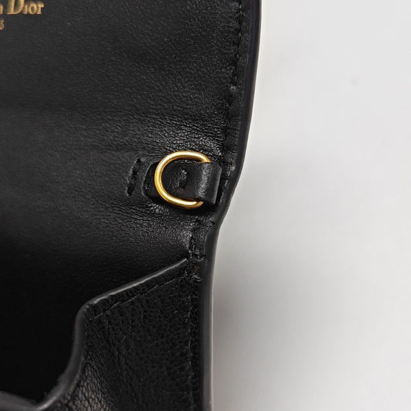 Saddle Mini Lambskin Black