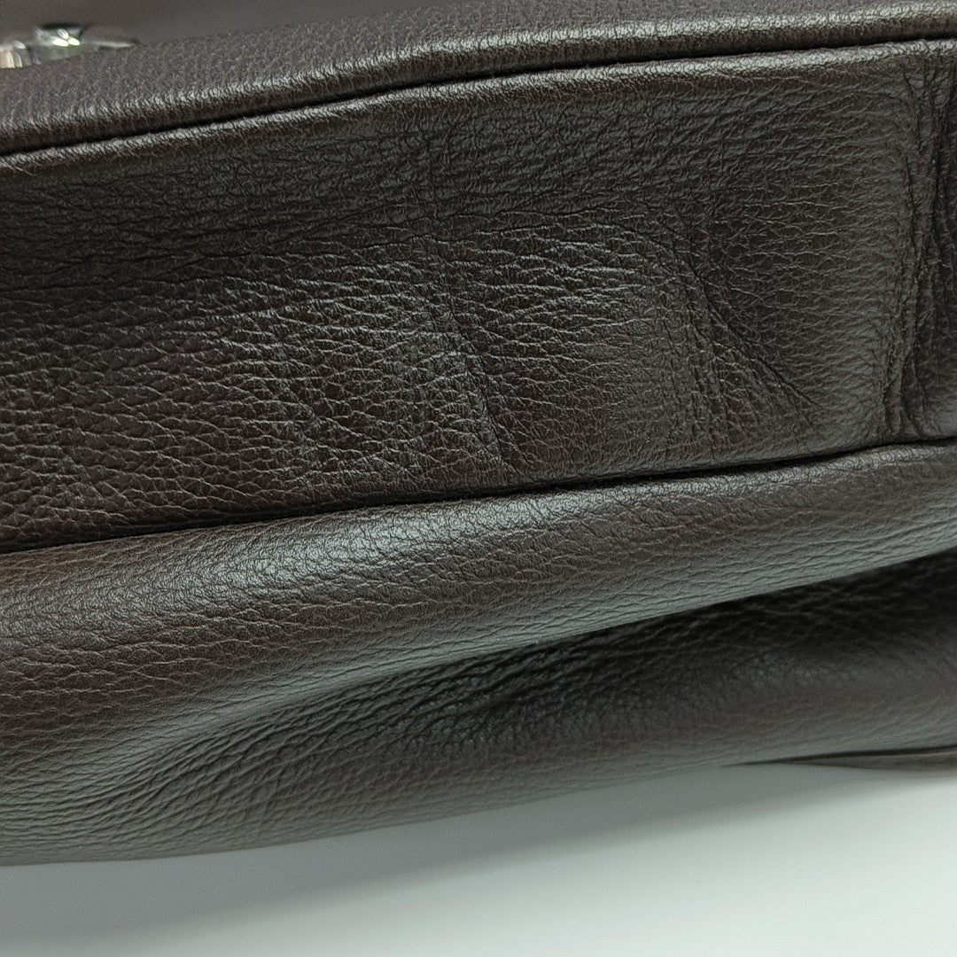 Calfskin Shoulder Bag Brown