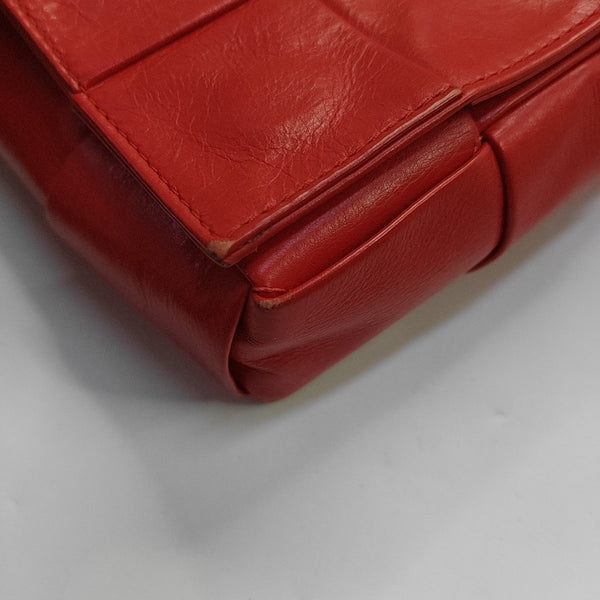 Bottega Veneta Cassette Piel de becerro Roja