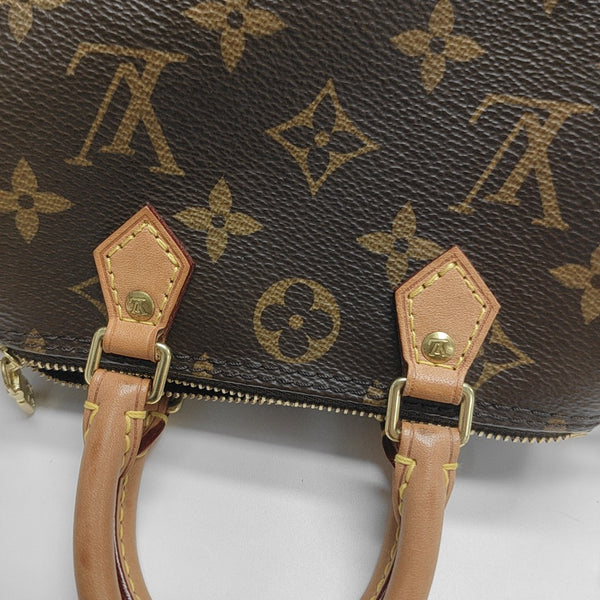 SPEEDY Nano Monogram Coated Canvas Brown