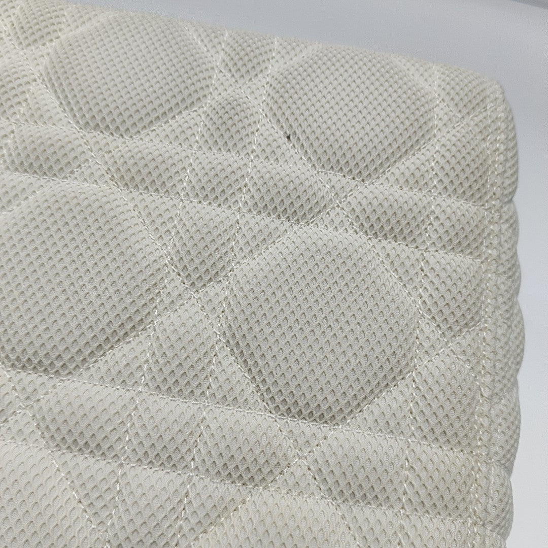 Lady D-Lite Medium Cannage Fabric White