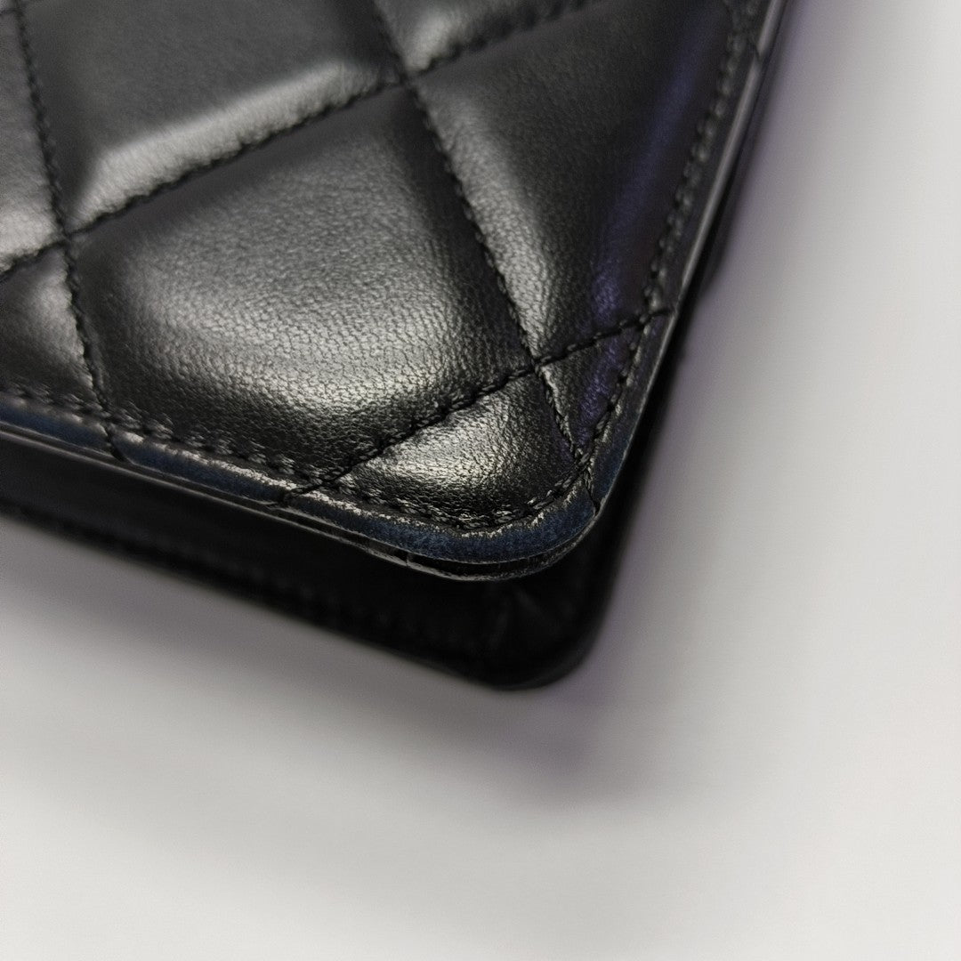 DOUBLE CC Quilted Lambskin Black
