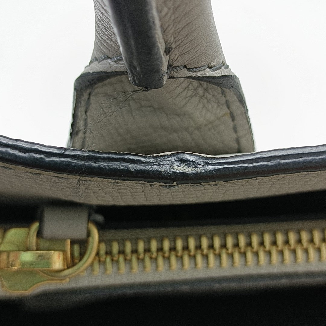 The Banner Medium Calfskin Gray