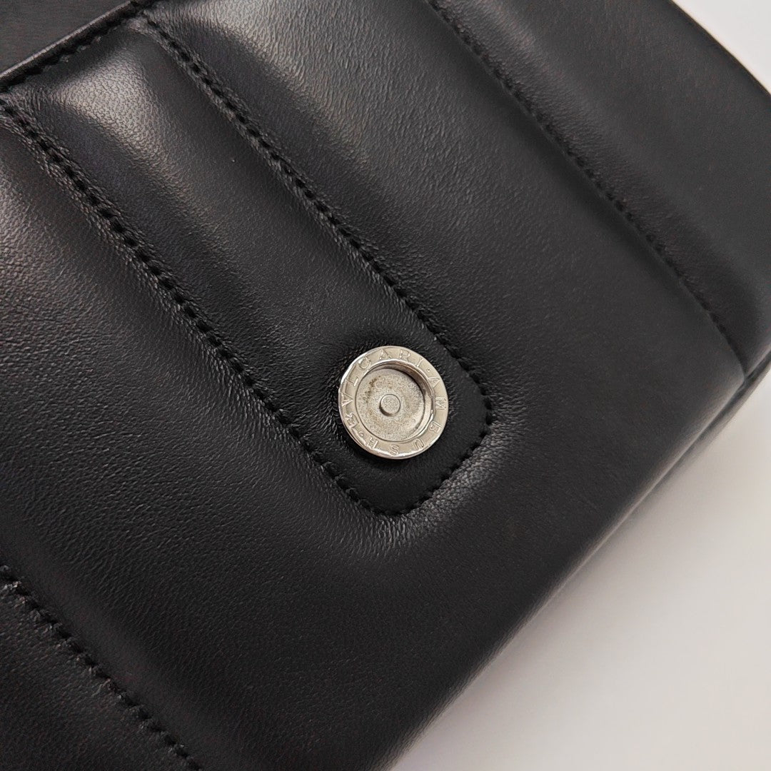 BVLGARI Small Quilted Lambskin Black