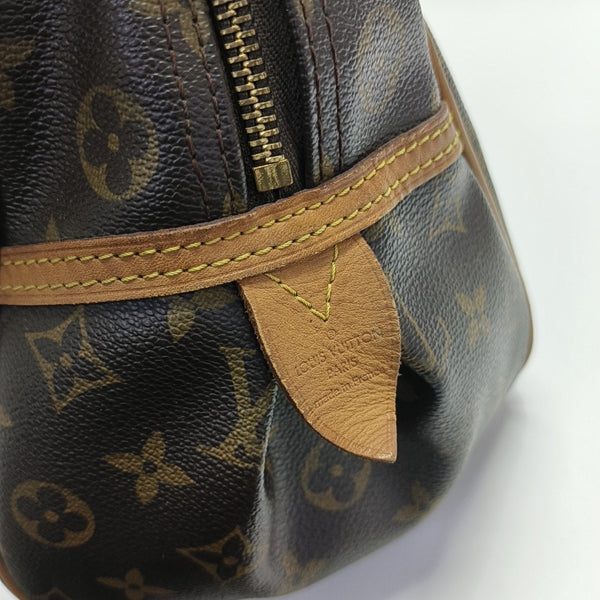 MONTORGUEI Monogram Coated Canvas Brown