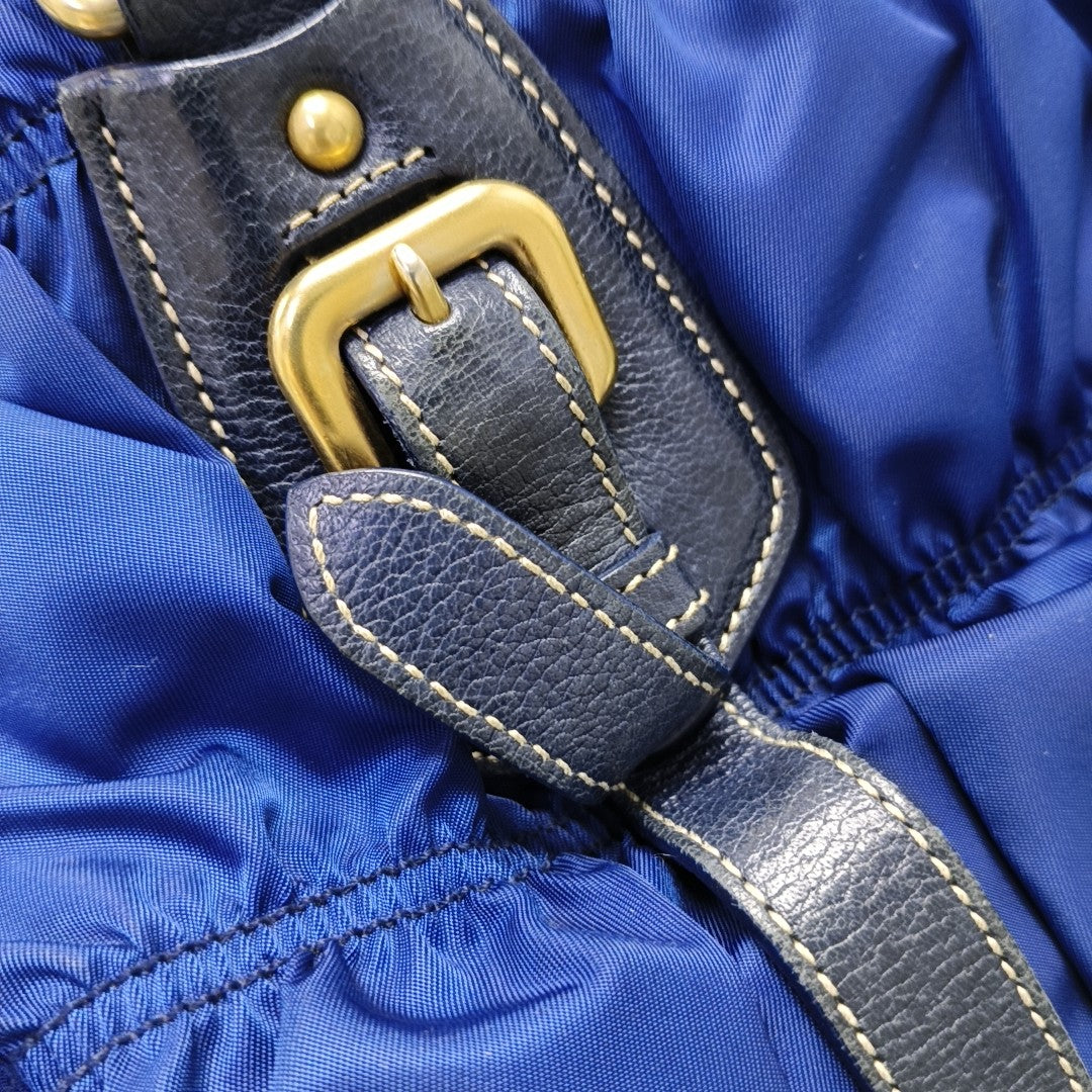 Gaufre Quilted Nylon Blue