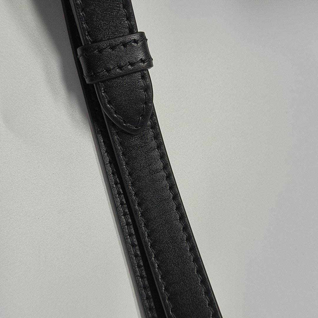 Calfskin Shoulder Bag Small Black