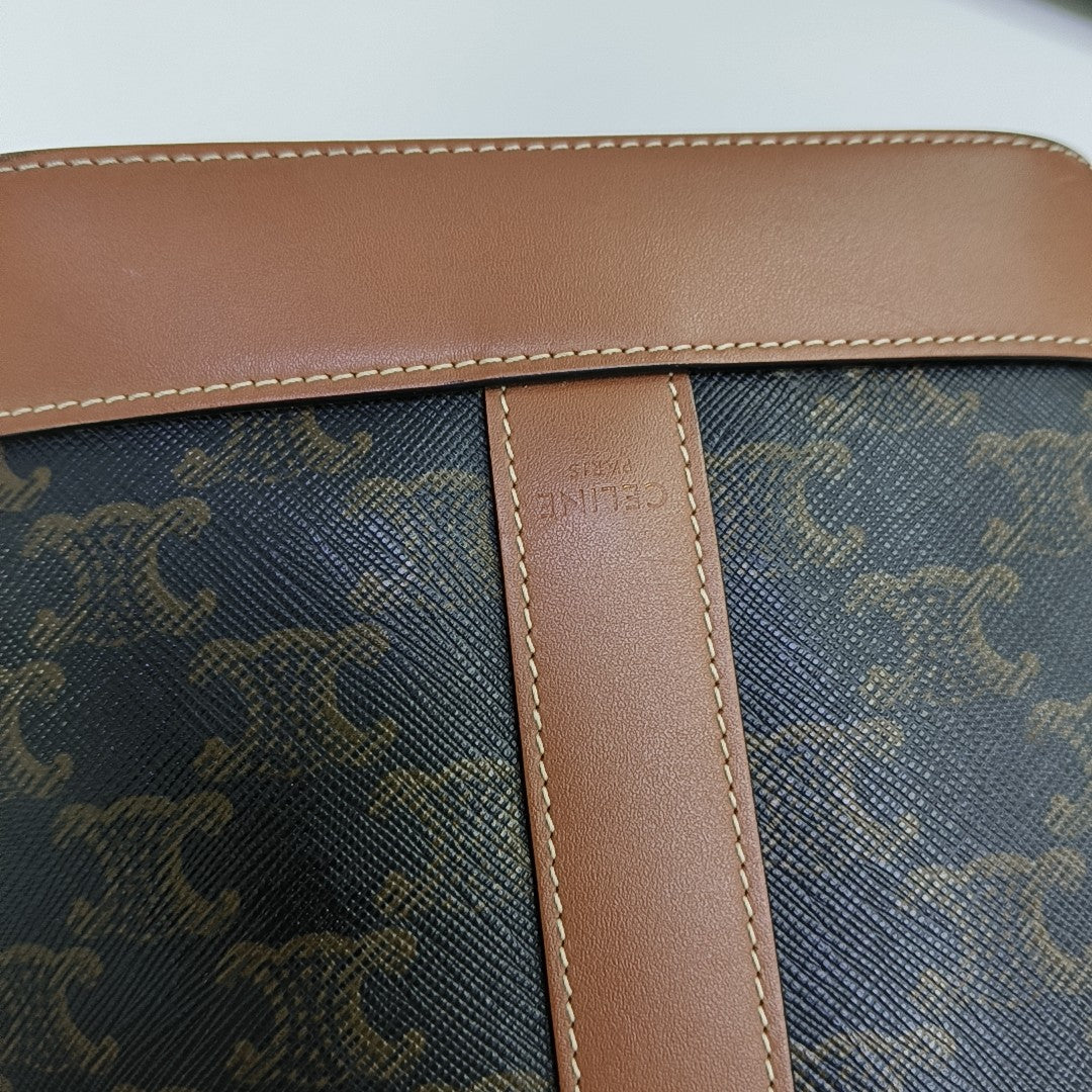TRIOMPHE CANVAS Small Coated Canvas Brown