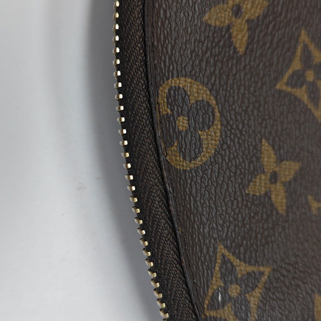 COSMETIC Monogram Coated Canvas Brown