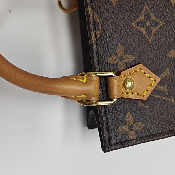 SAC PLAT Mini Monogram Coated Canvas Brown