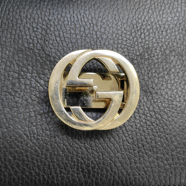 Interlocking G Small Calfskin Black