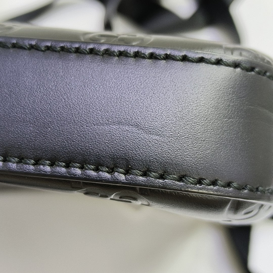 Signature Medium Monogram Calfskin Black