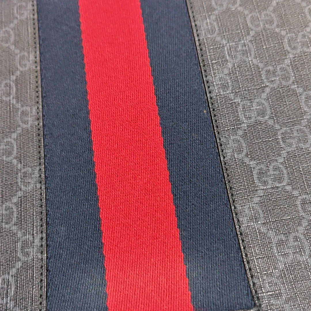 GG Supreme Monogram Coated Canvas Gray