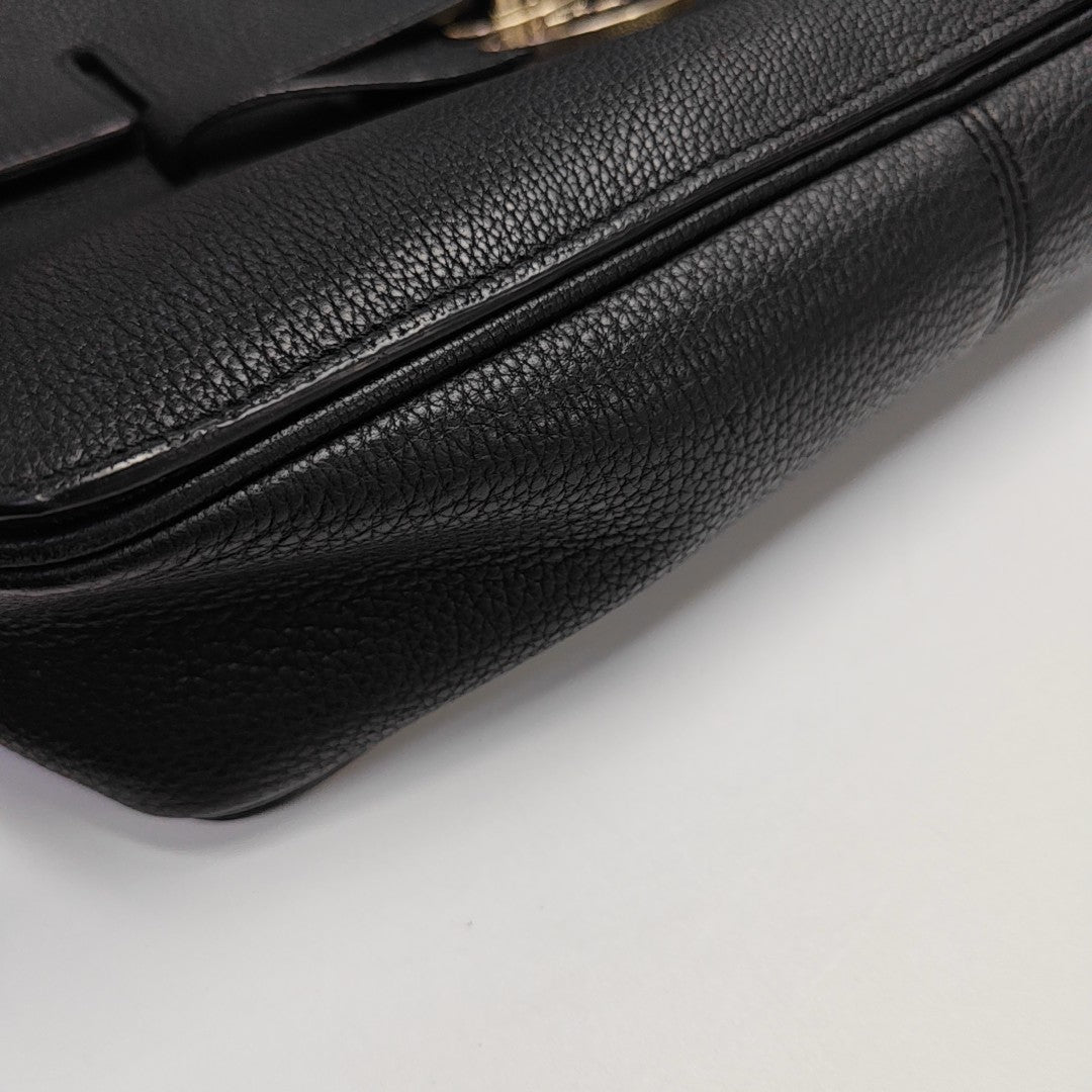 Calfskin Shoulder Bag Black