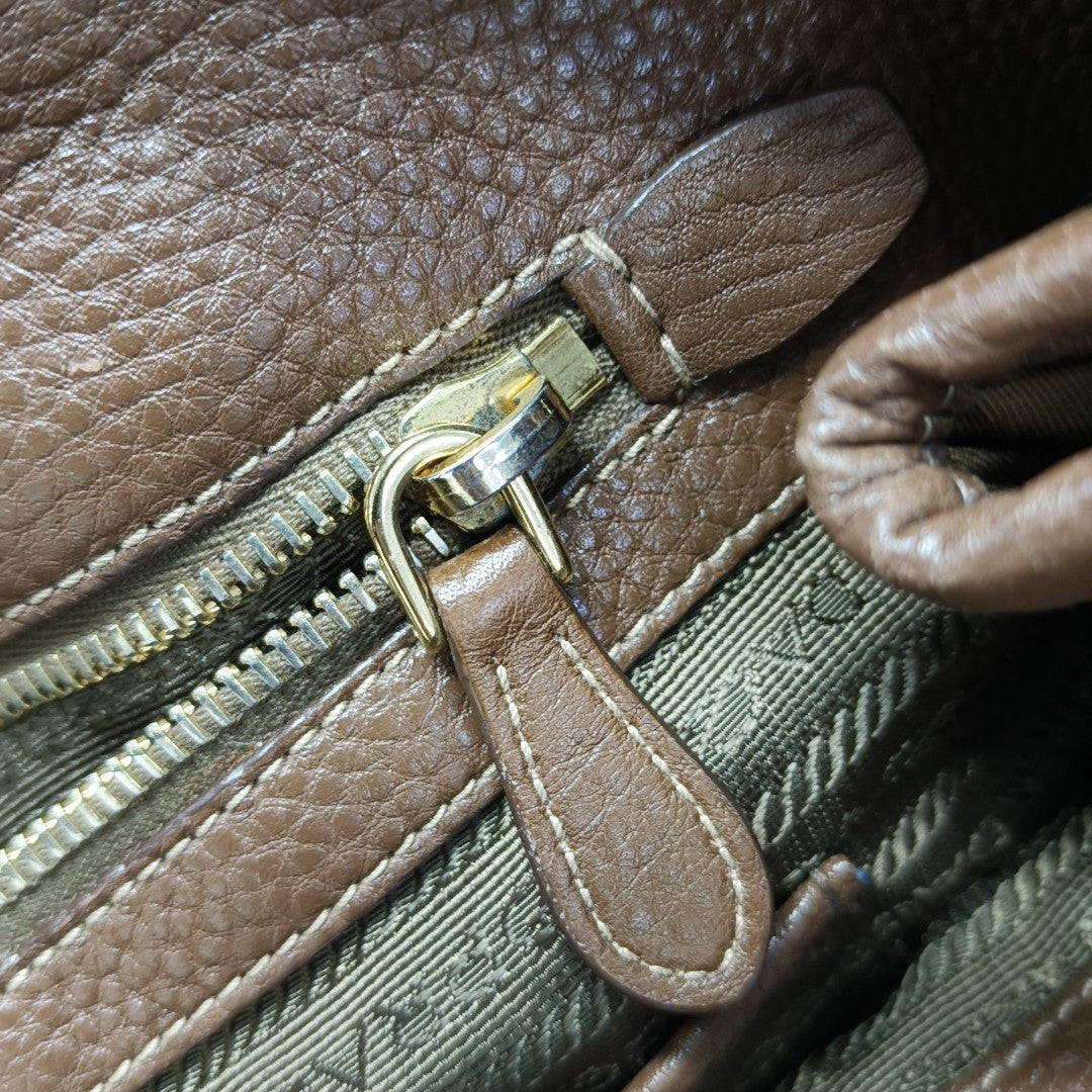 Nylon Tote Bag Brown