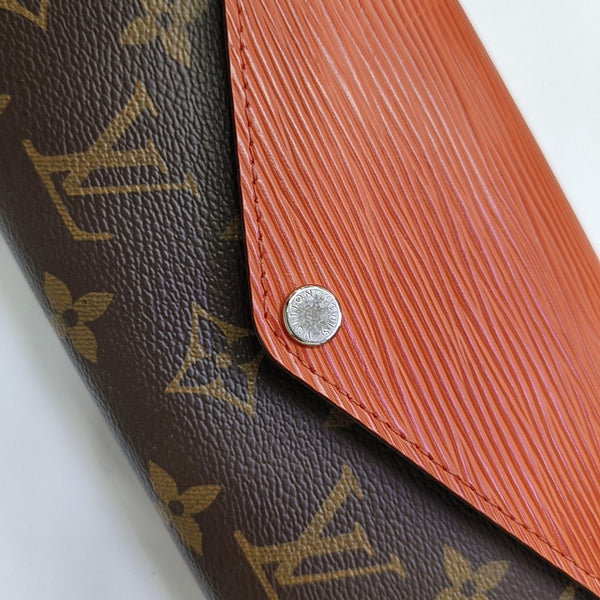 MARIE LOU Monogram Coated Canvas Brown Wallet