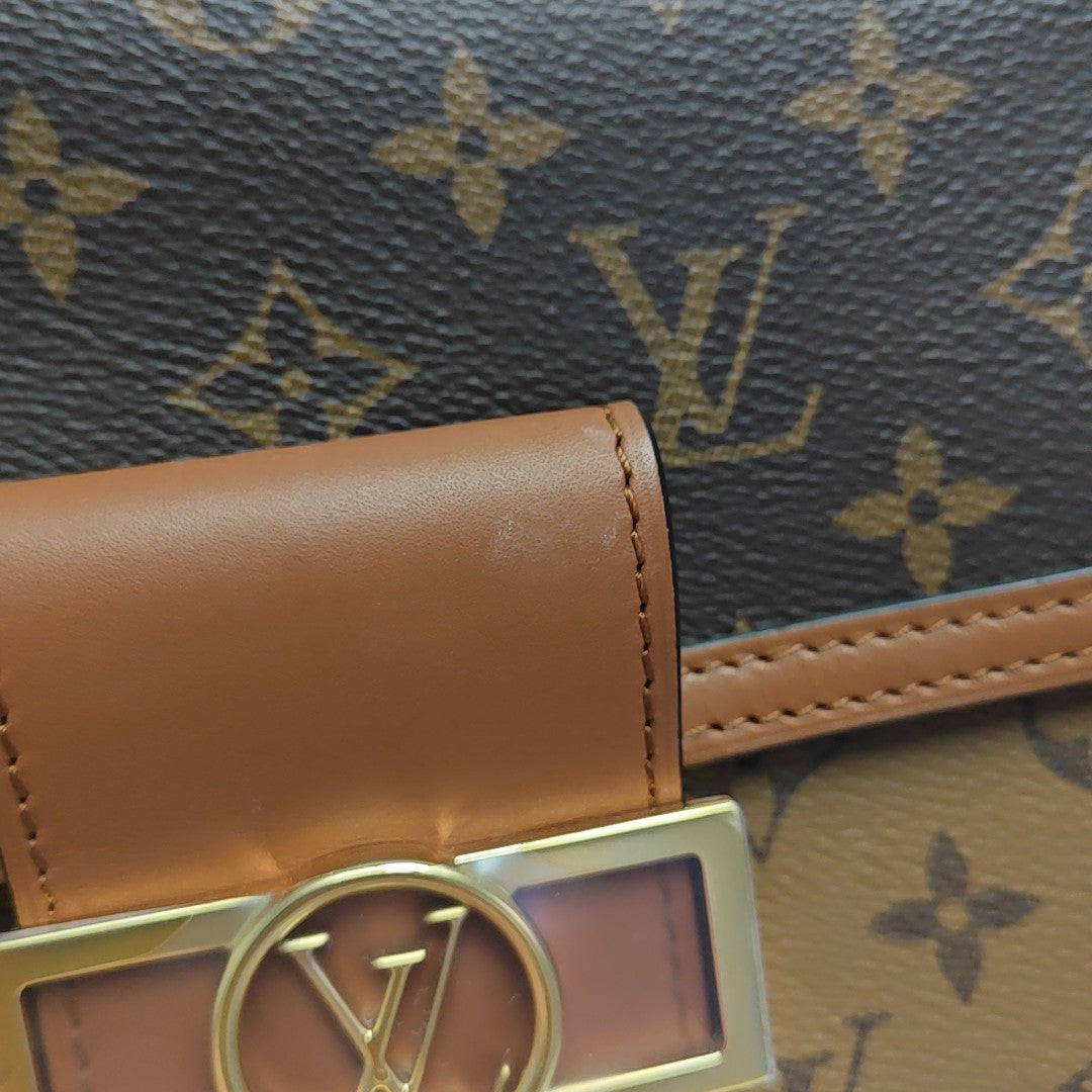 DAUPHINE Mini Monogram Coated Canvas Brown
