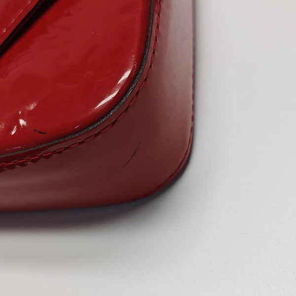 SAC LUCIE Mini Monogram Patent Leather Red