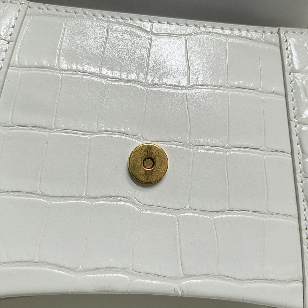 Hourglass S Calfskin White