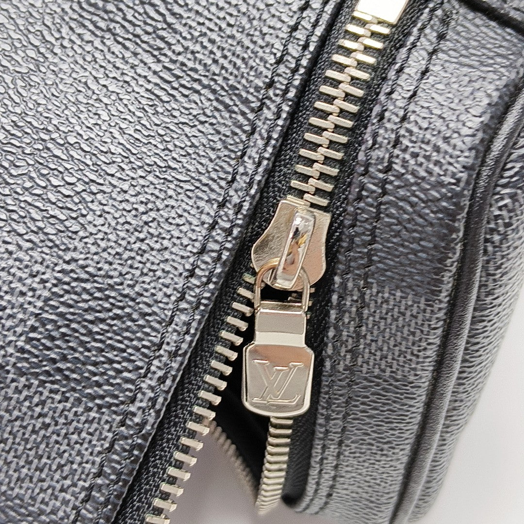 Damier Graphite Coated Canvas Clutch Gray