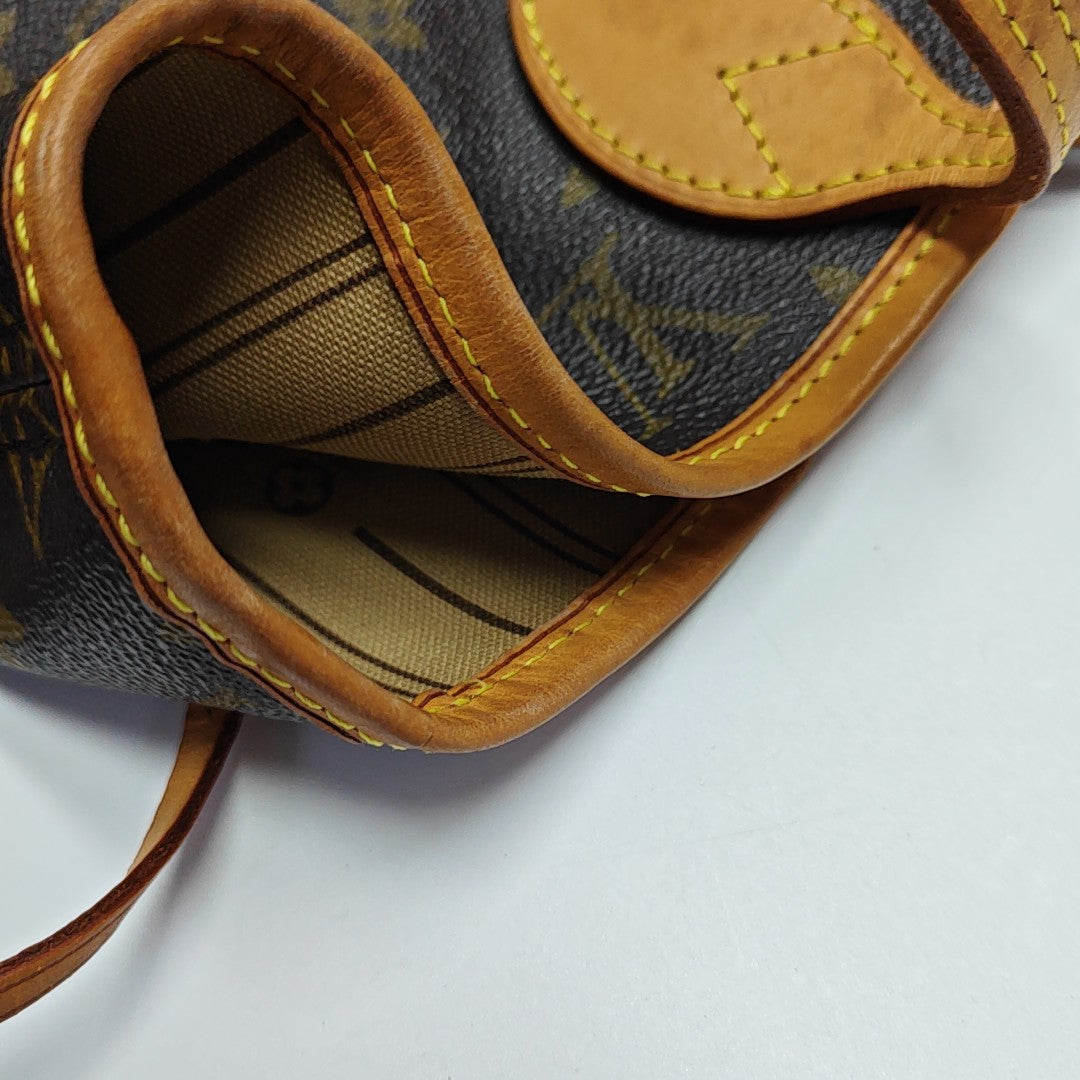 NEVERFULL MM Monogram Coated Canvas Brown