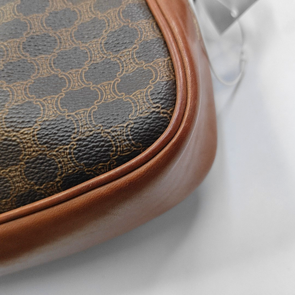 Authenticated pre-owned  MACADAM BLASON TRIOMPHE Coated Canvas Brown - Shoulder Bag at Looply