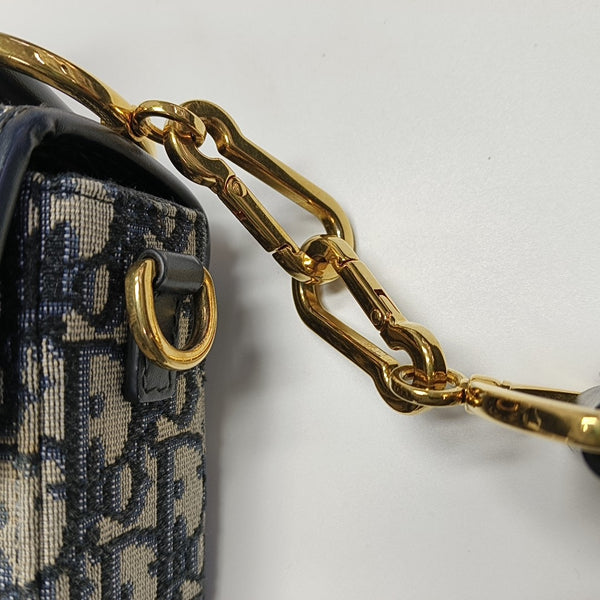 30 Montaigne Mini Oblique Canvas Blue
