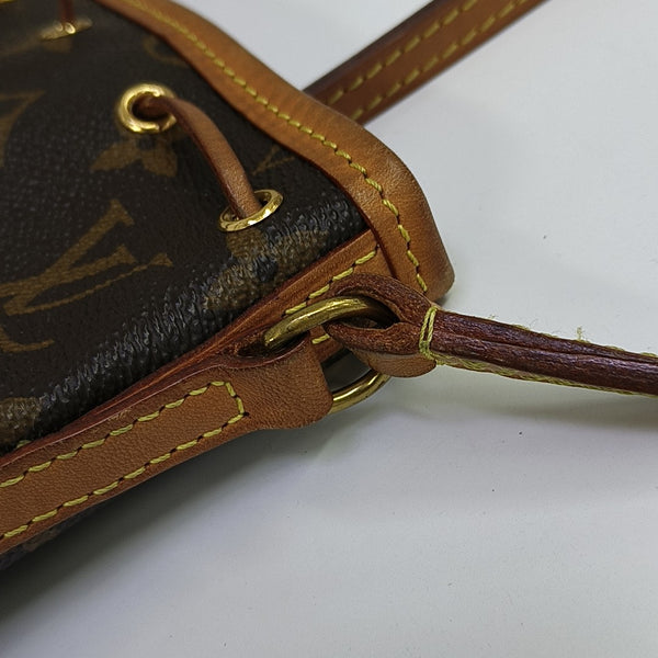 NÉONOÉ Nano Monogram Coated Canvas Brown