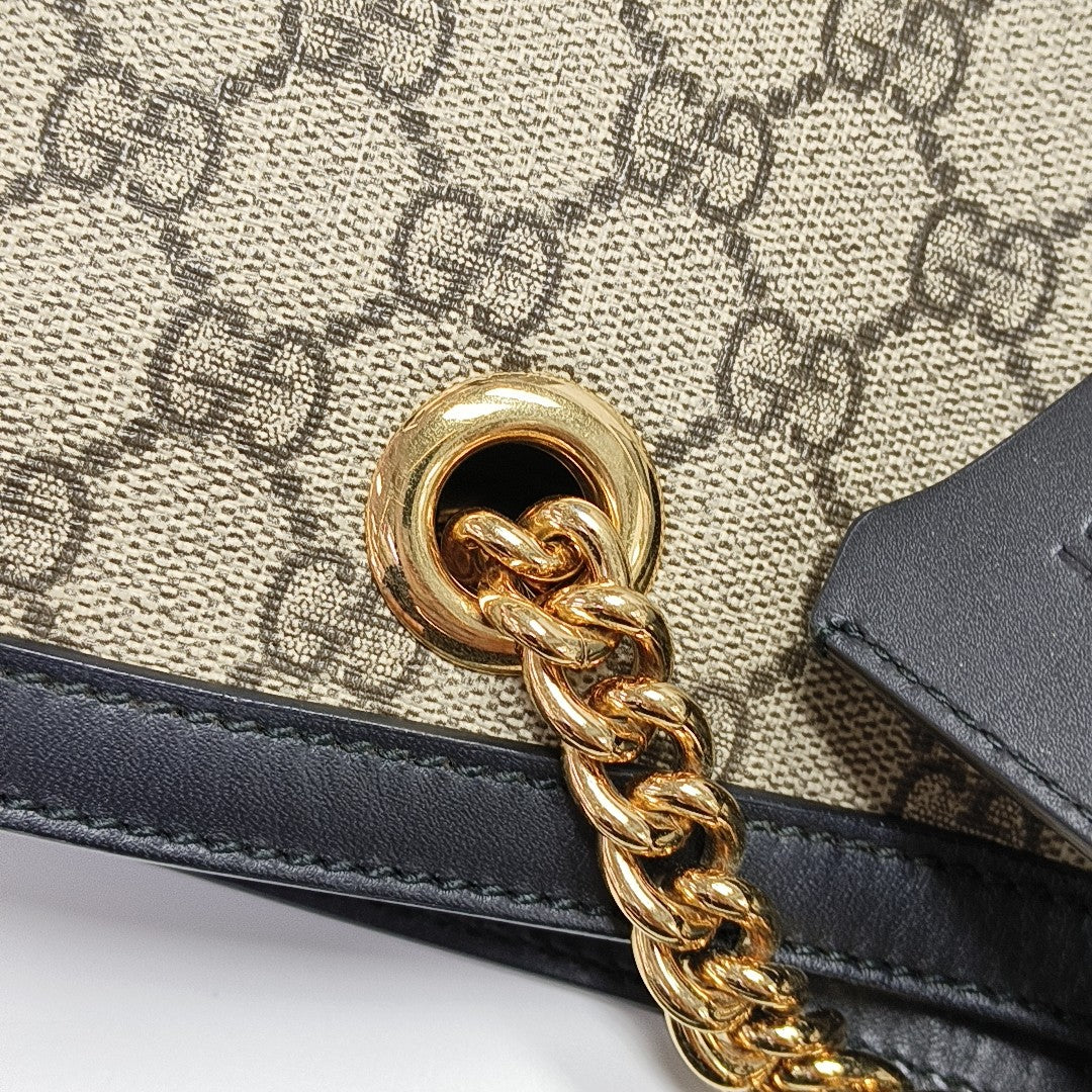 Padlock Medium Monogram Coated Canvas Beige