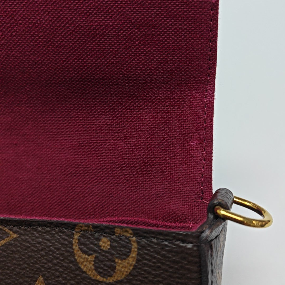 FÉLICIE Monogram Coated Canvas Brown