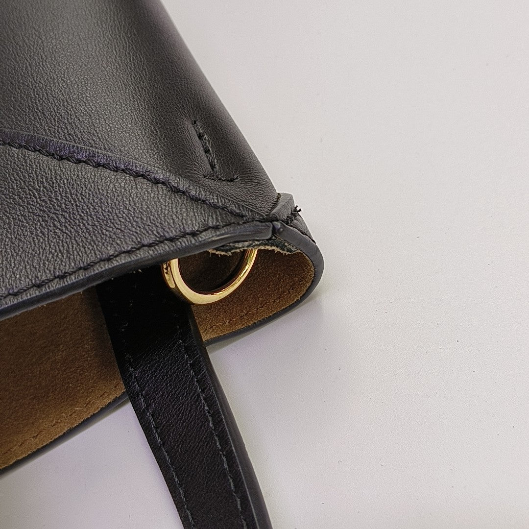 Puzzle Fold Mini Calfskin Black
